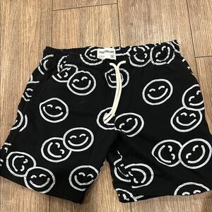 Kids Sovereign Code Black and White Smiley Face Shorts Boys Size L (14/16)